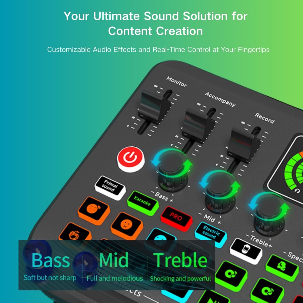 Podcast Equipment Bundle, 10 Channel Audio Interface and Gaming Mic with Blue...