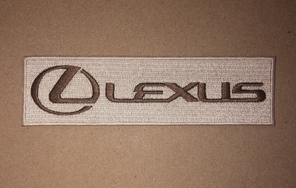 Lexus Embroidered Patch 1.75x6” Brown/Tan