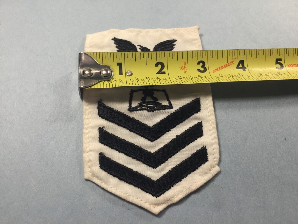 US Navy -1st class (white / Bk) patch -Culinary Specialist (FEMALE size)
