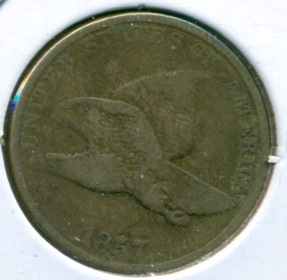 1857 FLYING EAGLE CENT, VERY GOOD, GREAT PRICE!