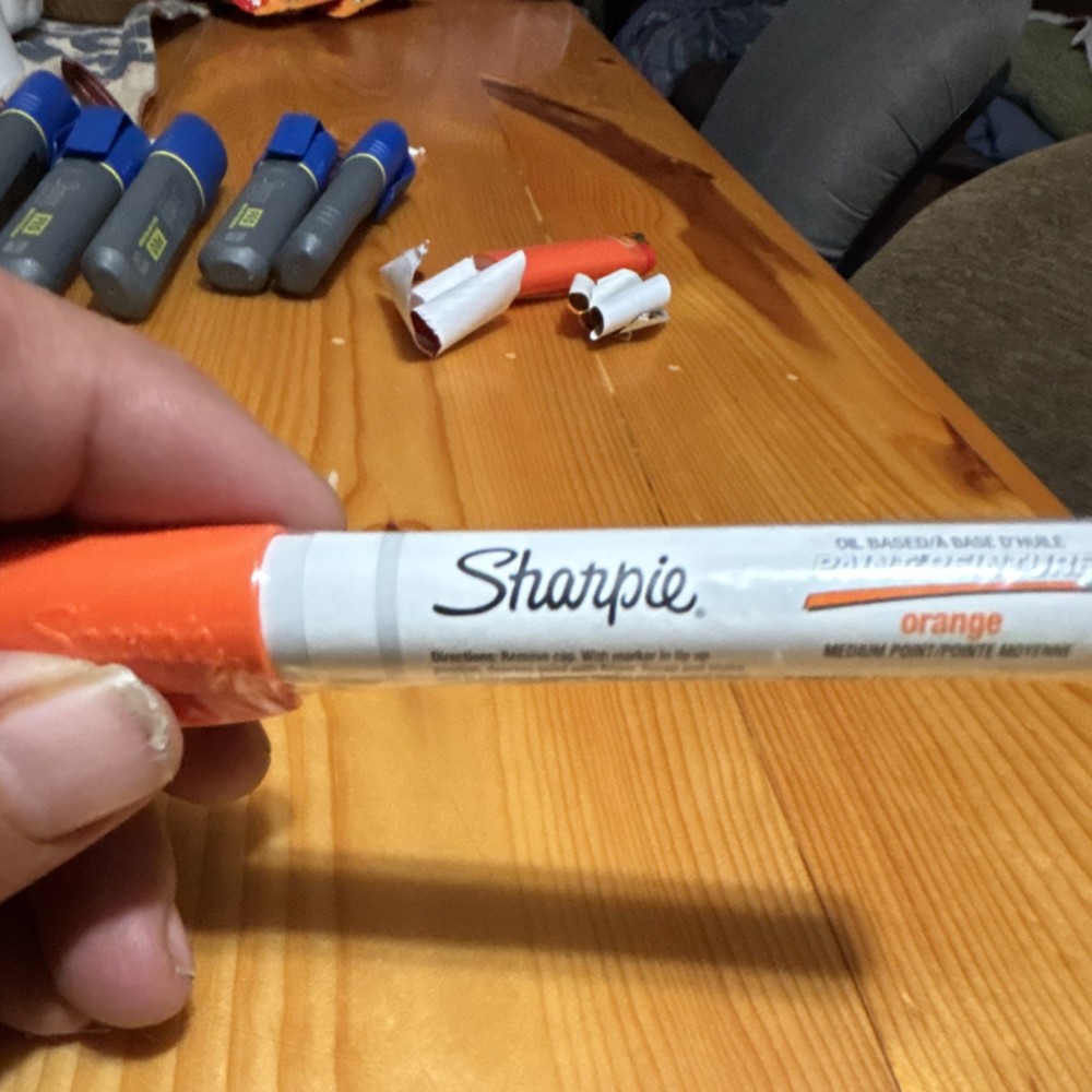 Sharpie Paint Oil-Based Permanent Markers Medium Point Orange 5 Pack