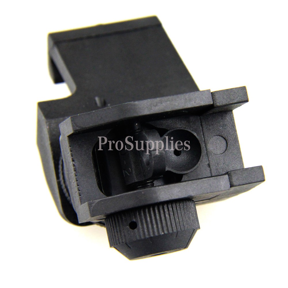 Black Front & Rear 45 Degree Rapid Transition BUIS Backup Polymer Sight