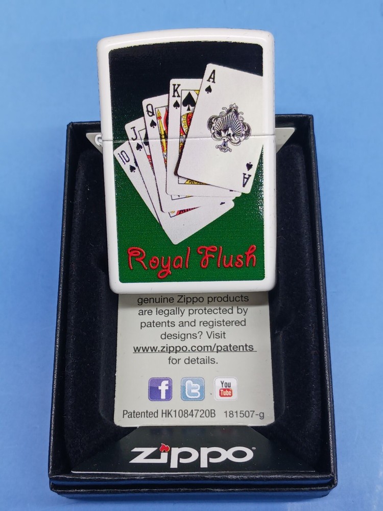 Zippo Royal Flush White Matte 28038