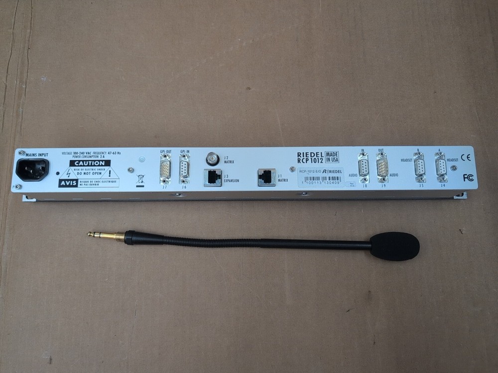 RIEDEL ARTIST RCP1012E INTERCOM PANEL WITH MICROPHONE