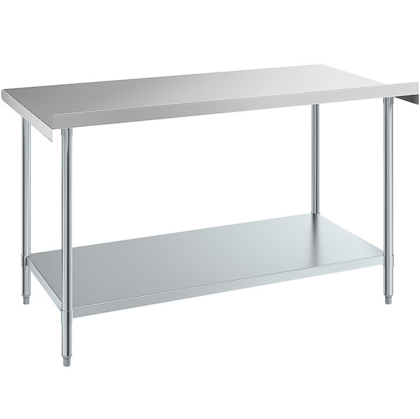 30" x 60" Stainless Steel Work Prep Table Undershelf Restaurant Backsplash NSF