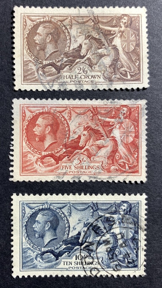 Great Britain SC #222-224. USED VF (Catalog Value $237.50)