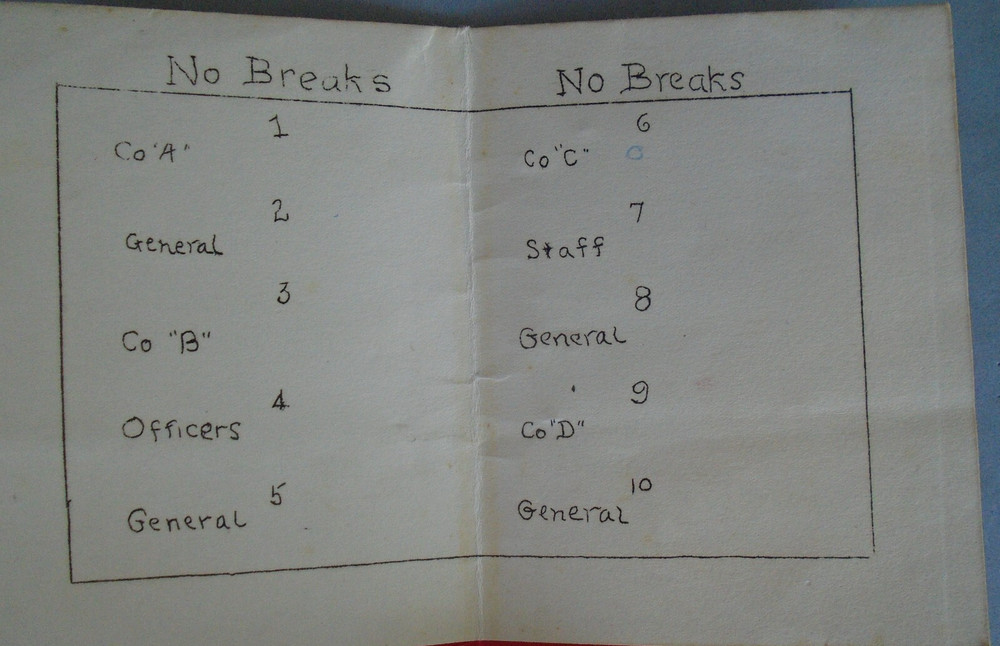 May 29, 1939 Battalion Ball program