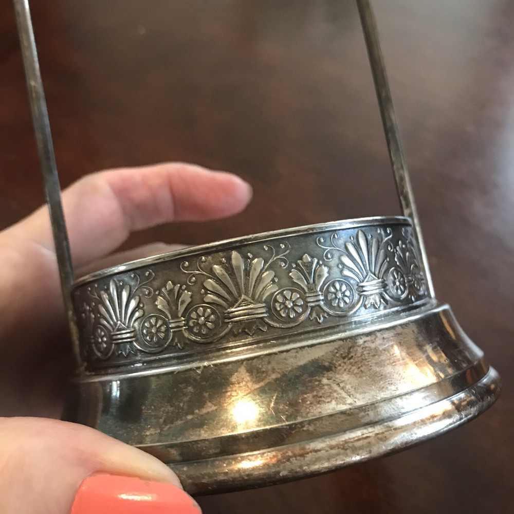 Antique Victorian Silverplate Pickle Caster
