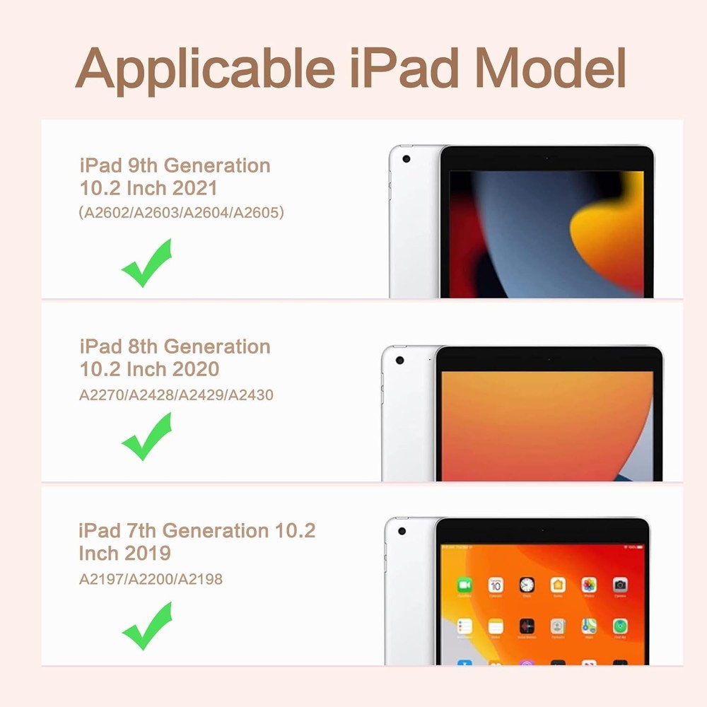 Case for iPad 10.2 (9th Gen) - Multi-Angle Viewing, Slim Protective Cover