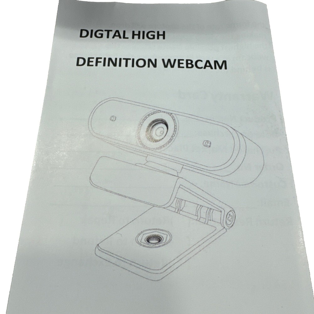 Digital High Definition Webcam - 640 Resolution