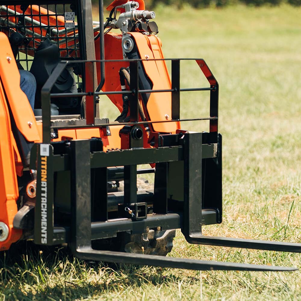 Titan Attachments Pro Series Pallet Fork Frame, 36" Pallet Fork Blades, SSQA