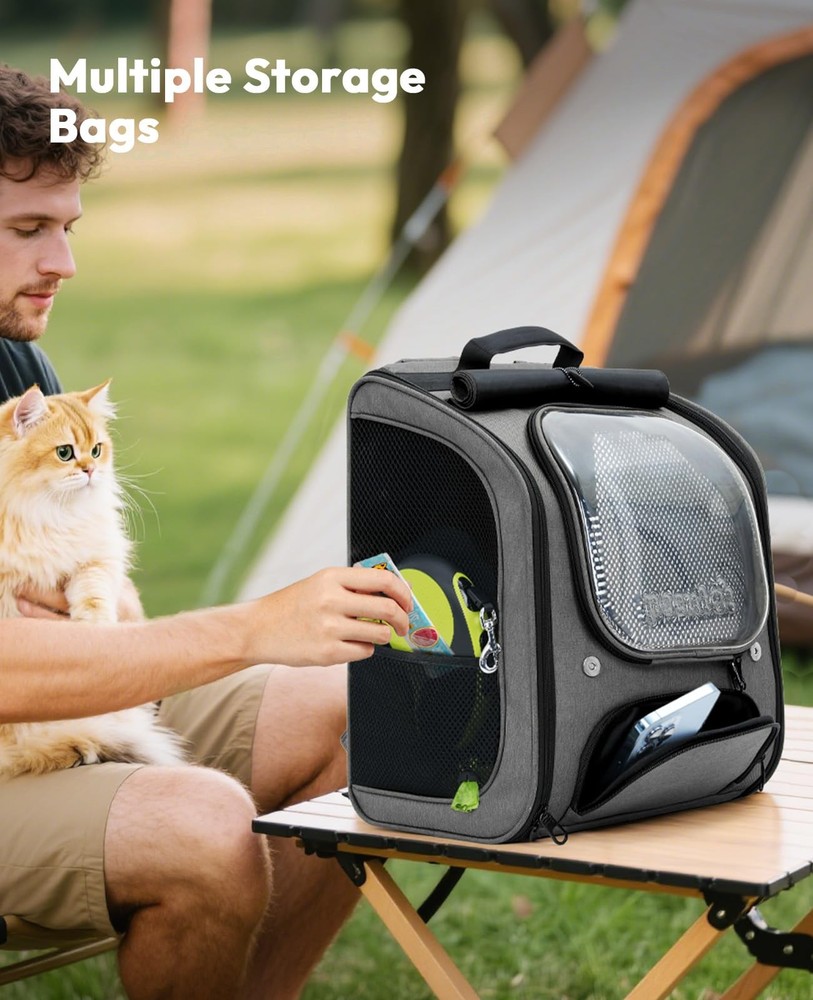 Cat Backpack Carrier, Large Space Cat Bubble Backpack, Breathable Cat Carrier...