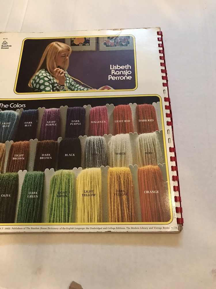 Lisbeth Perrone's First Edition 1973 Needlepoint Workbook Spiral Bound Oversized