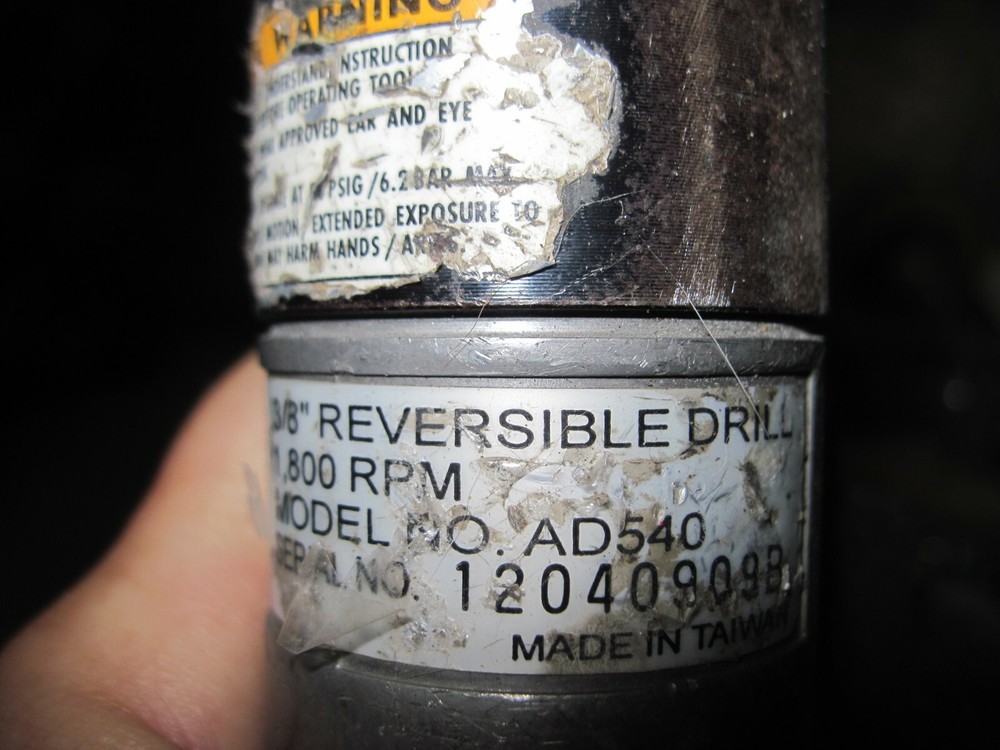 3/8" REVERSIBLE DRILL MODEL AD540 MAC TOOLS