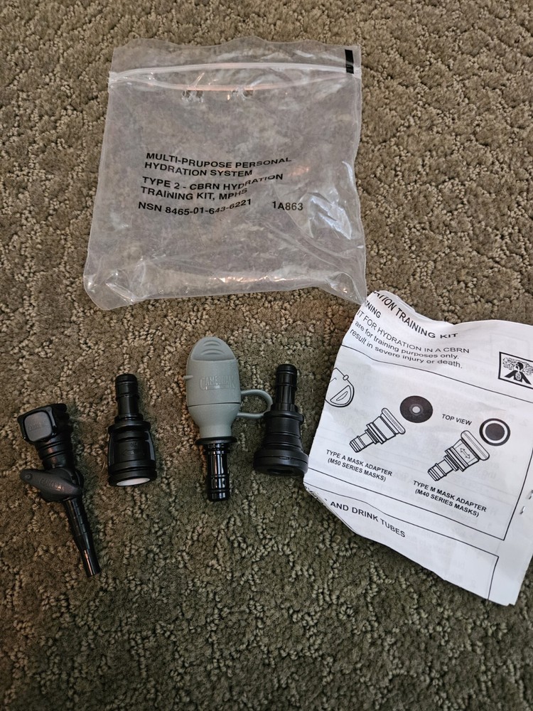 Camelbak Hydrolink Hydration Conversion Kit Bite Valve Foliage W/ Mask adapters