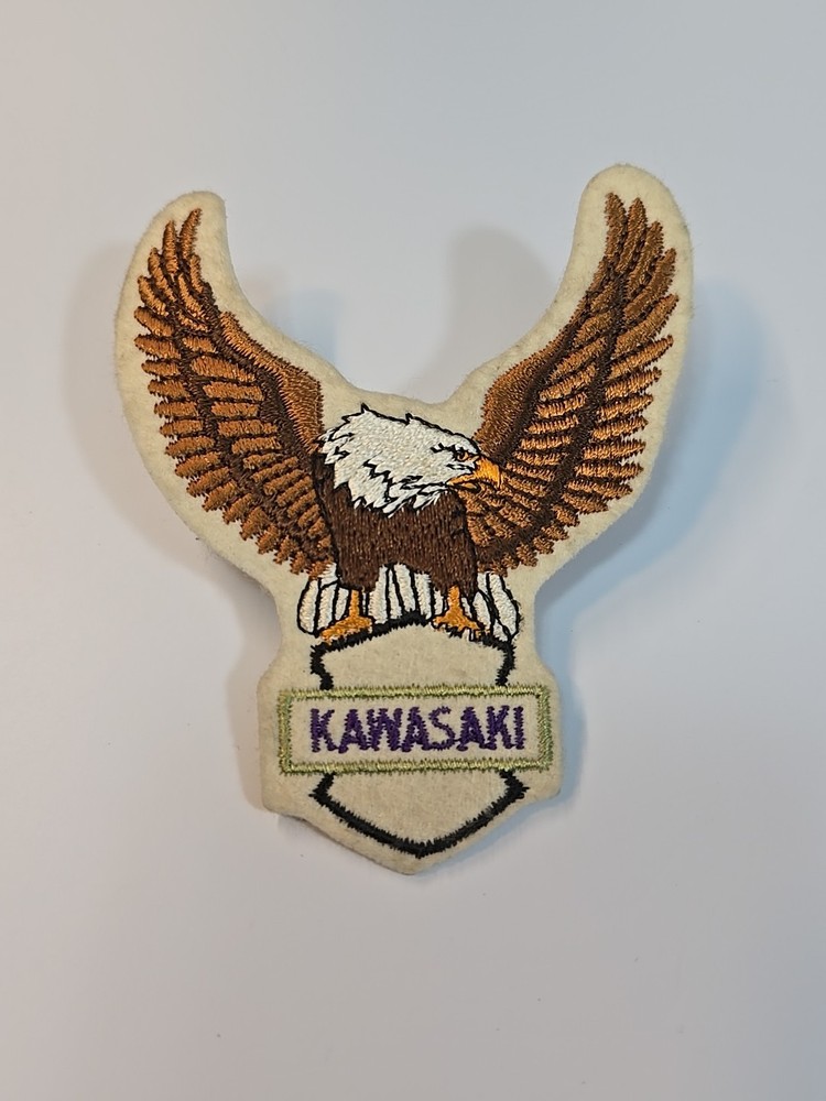 Kawasaki Eagle Iron-On Patch Motorcycle