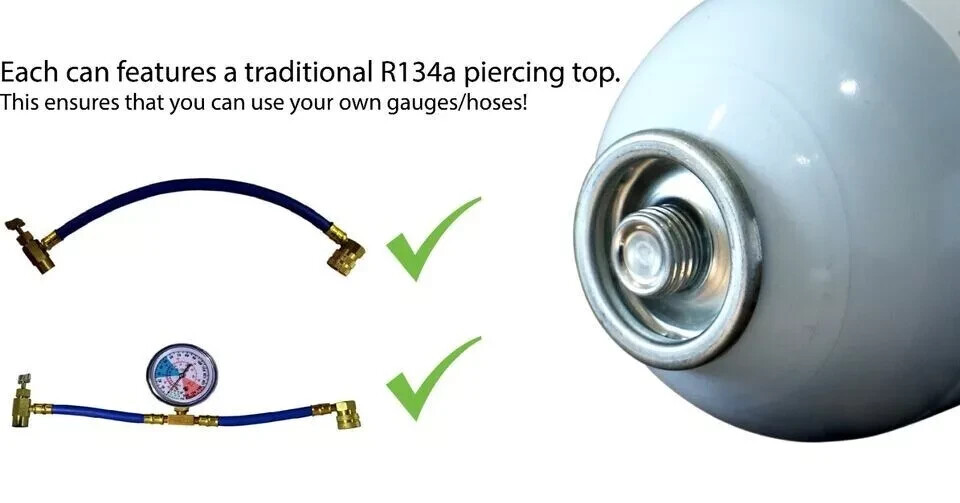 R 134a Refrigerant Replacement Cans- Coldest Refrigerant for Auto - 3 Pack