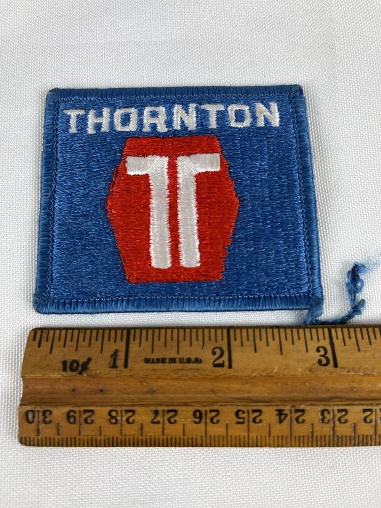 Vintage Thornton Embroidered Sew on Patch