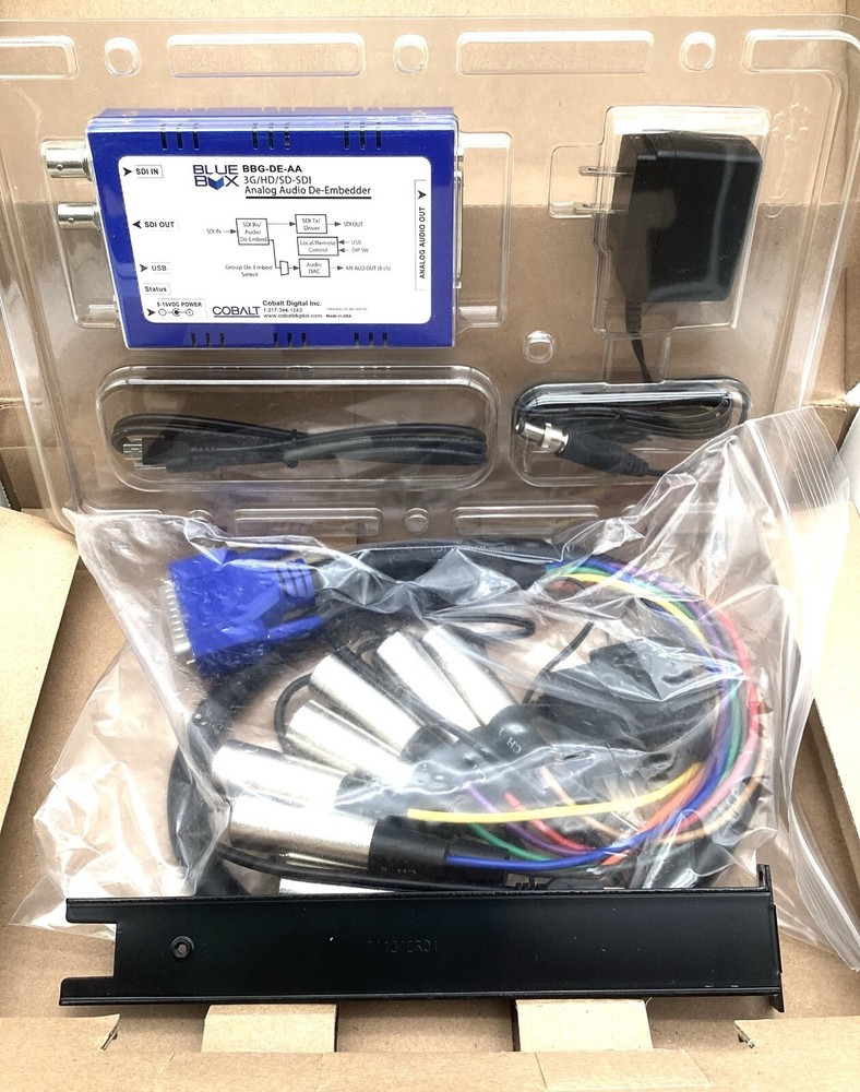 NEW - Cobalt BlueBox BBG-DE-AA Audio De-Embedder