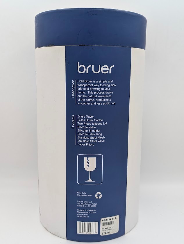 Bruer Cold Drip Coffee Maker Slow Drip Cold Brew System Glass Display