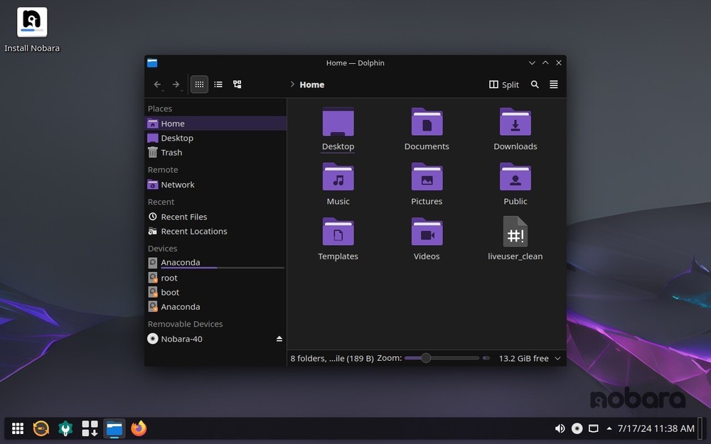 Nobara Linux Bootable Live USB Flash Drive 64Bit GNOME KDE Combo