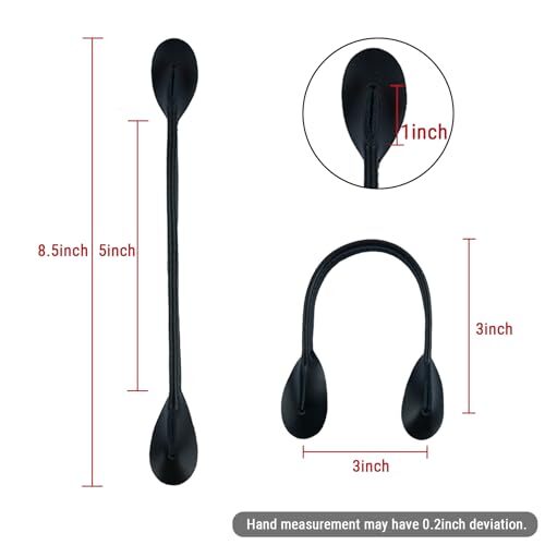 Suspender Genuine Leather Strips 4 Pcs Replacement for Button End Black