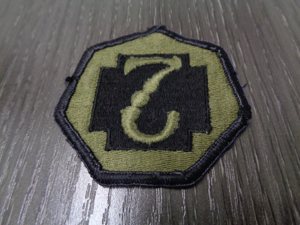 Military Patch US Army 7th Medical Command Subdued BDU Sew On Authentic USED