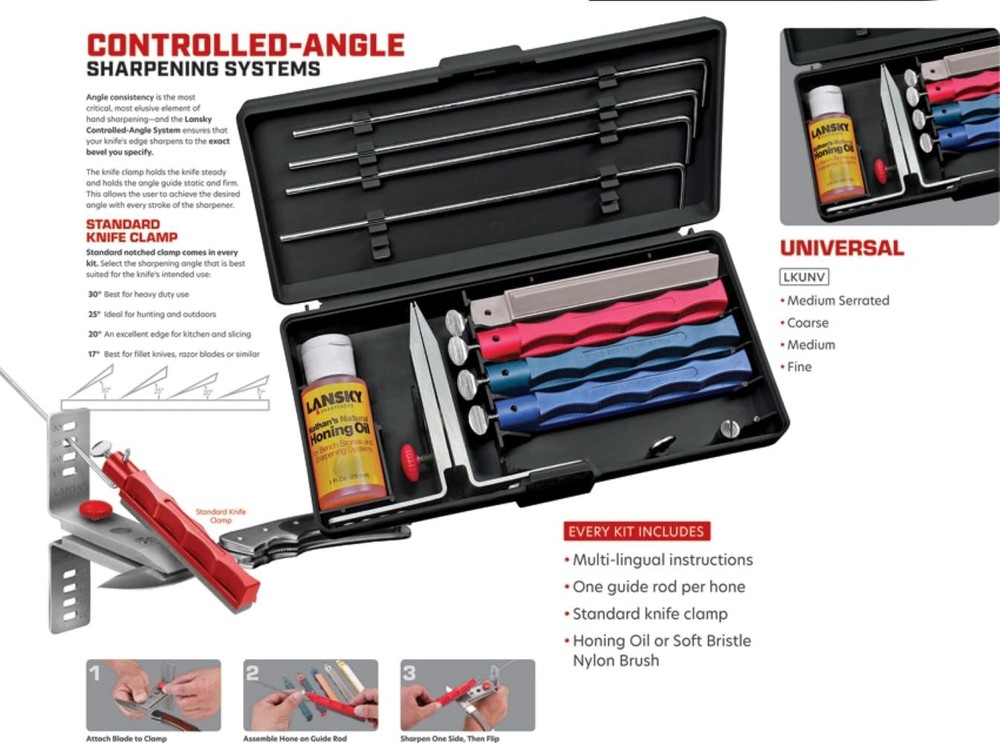 Lansky Sharpening Tool Universal 4 Stone System LKUNV