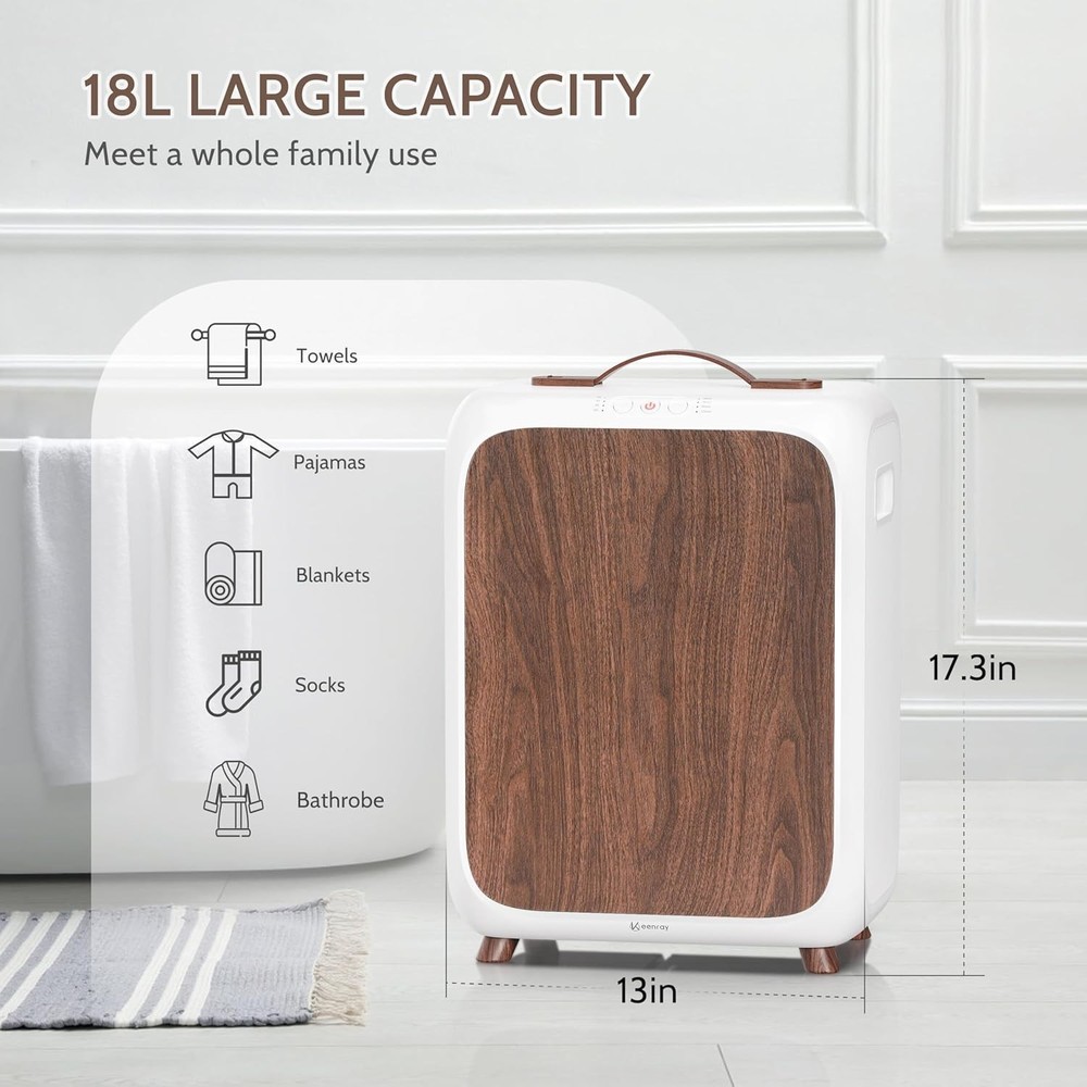 Rapid Heating Towel Warmer Bucket with Aromatherapy & Large Capacity for Home