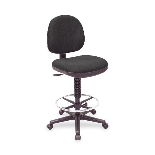 Lorell LLR80008 Pneumatic Adjustable Stool Black 24"x24"