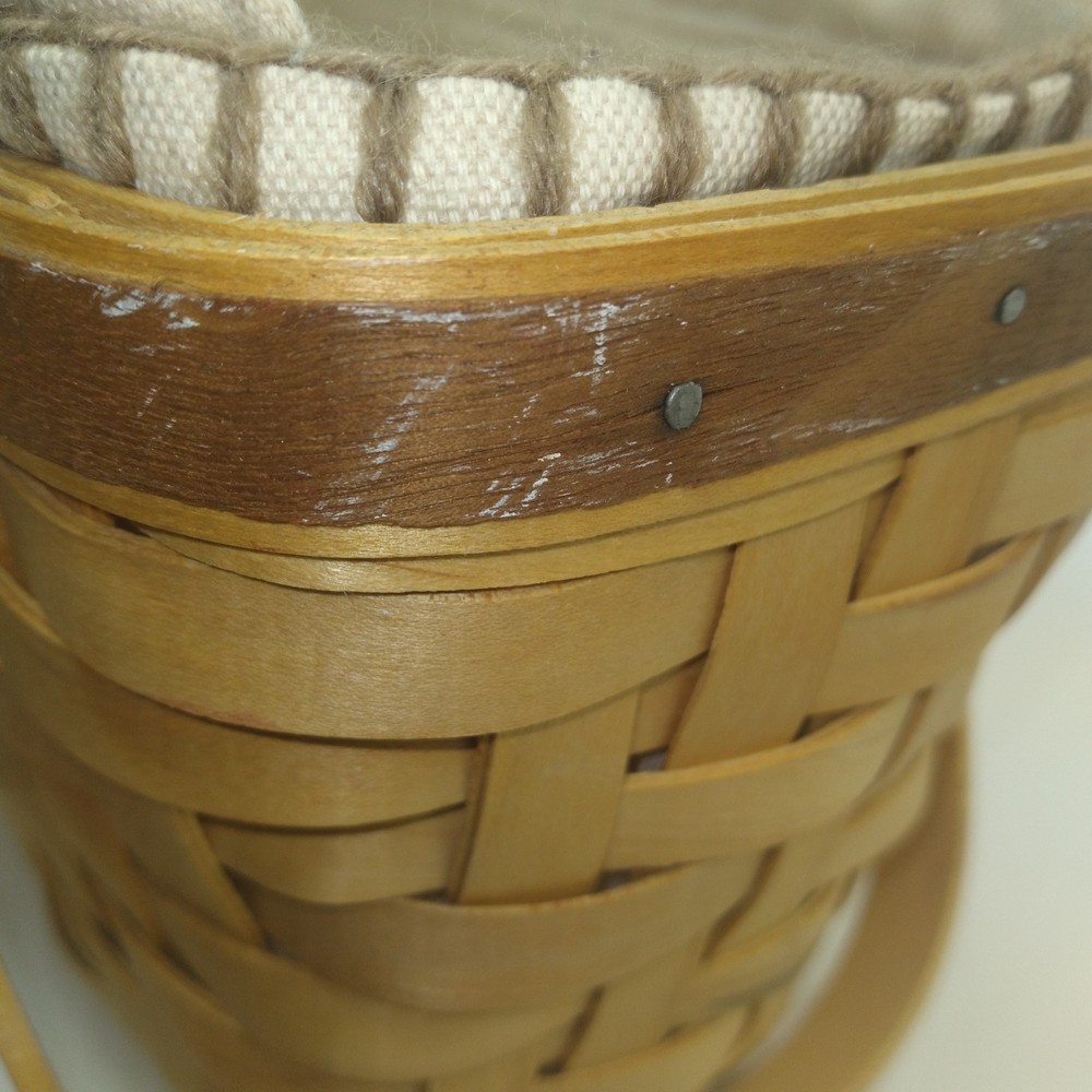 Longaberger 2006 2-Handle Narrow Basket w/ Liners