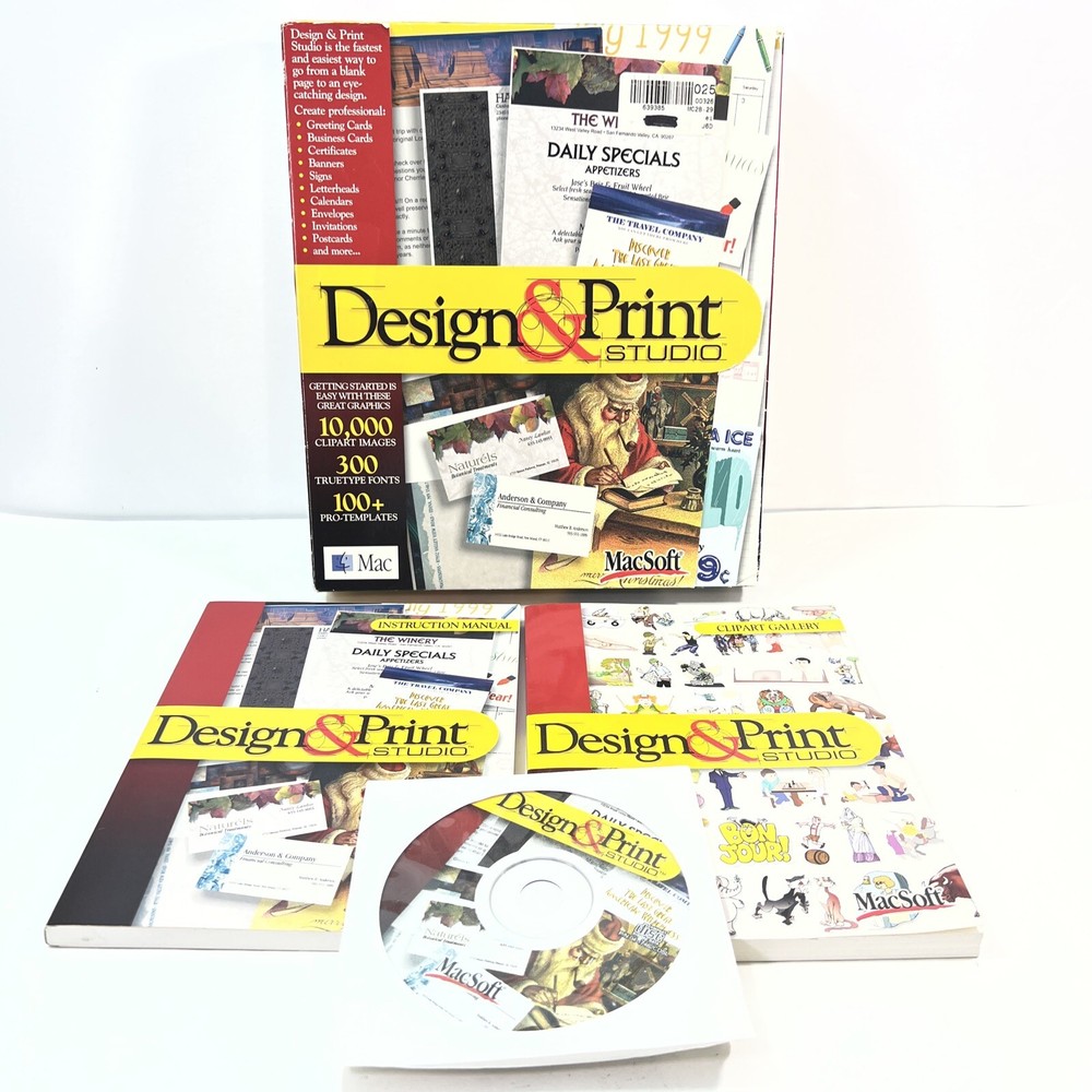 Design & Print Studio Mac-soft Rare! 