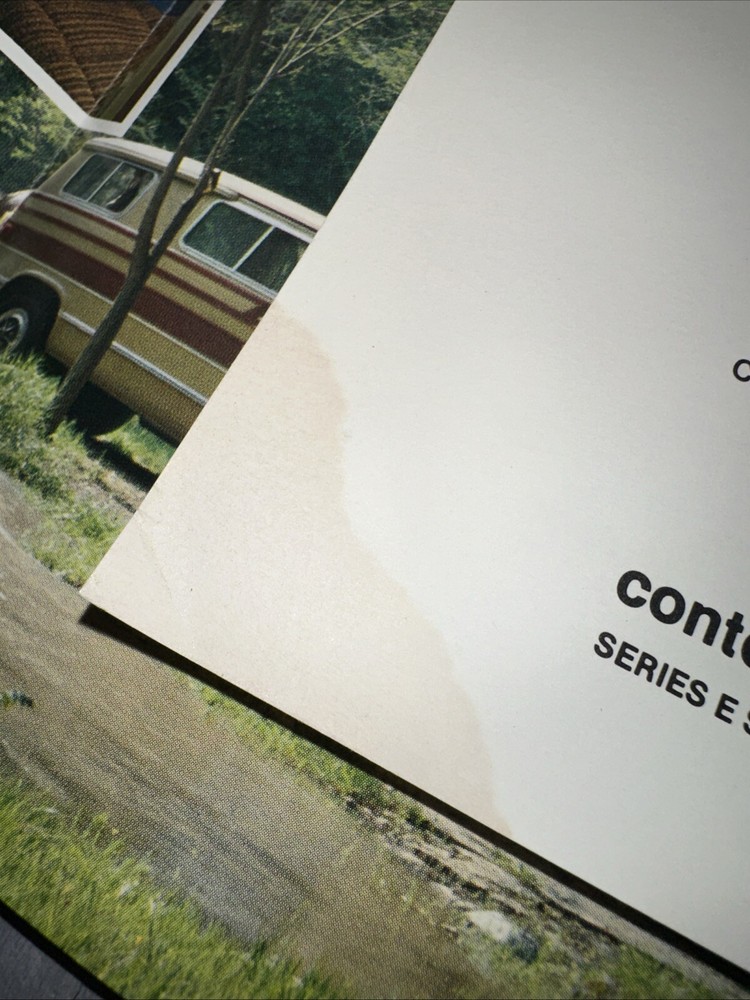 Contempo Van Sales Brochure series E 1978 Original Copy