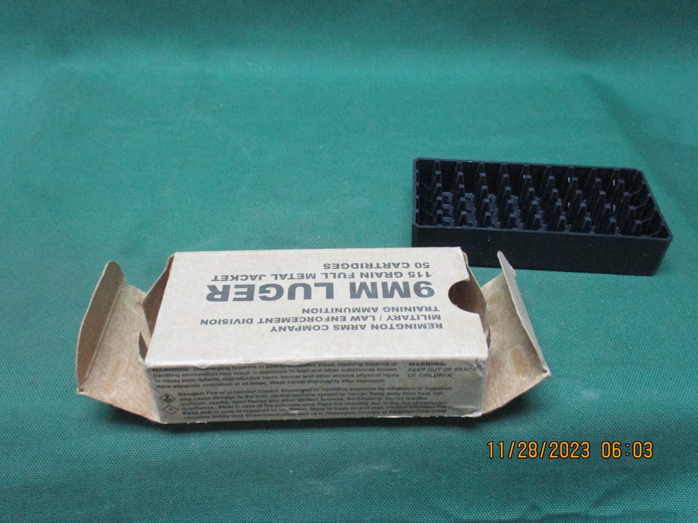 Remington USGI & Police 9mm Luger , Ammo Box, (EMPTY)
