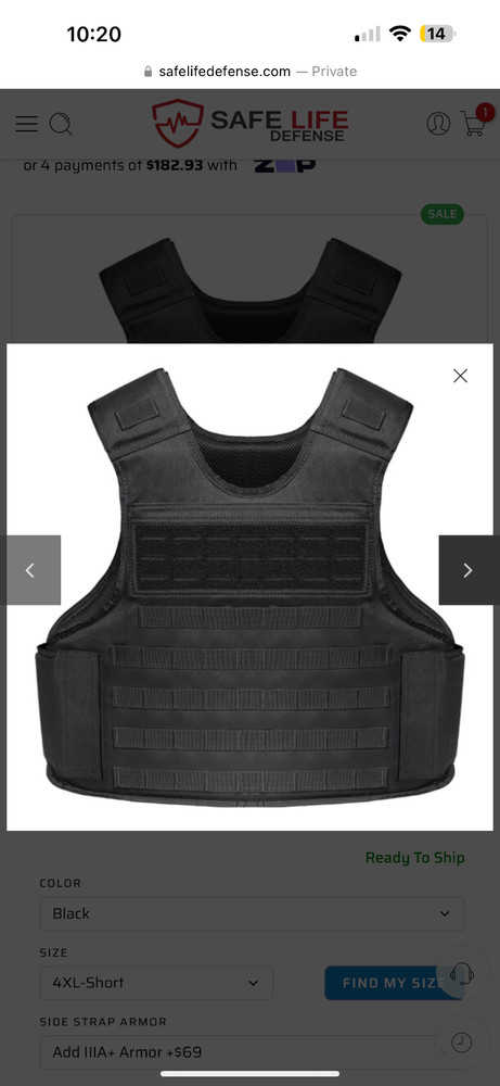 bullet proof vest 3A with side armor