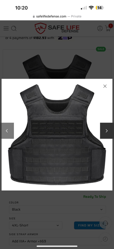 bullet proof vest 3A with side armor