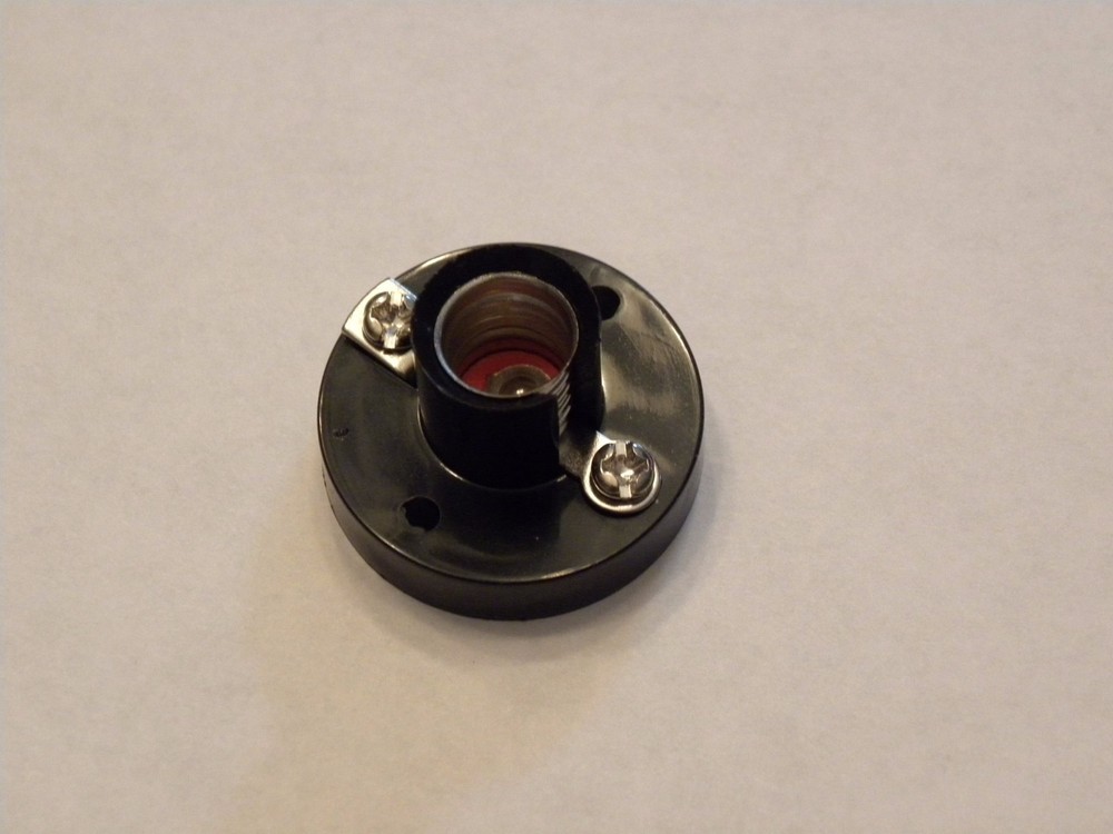 Lionel Trains E10 Screw Base Socket - Black