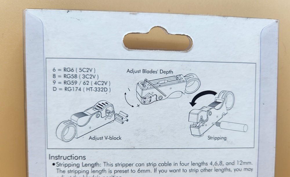 Hanlong Tools Coaxial Cable Stripper HT-332 - 2 Blade Model, BRAND NEW