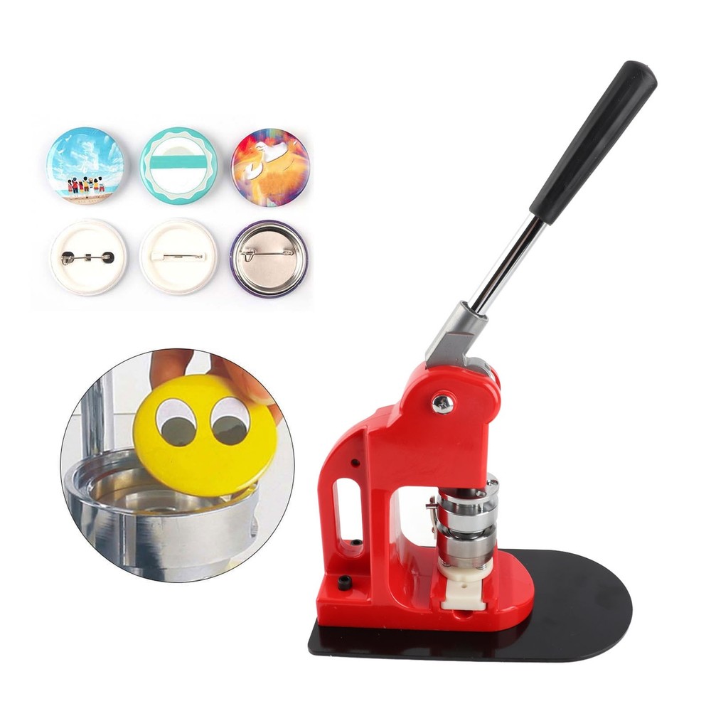 Button Maker Machine Pin Maker Button Press Machine With 100PCS Button Parts New