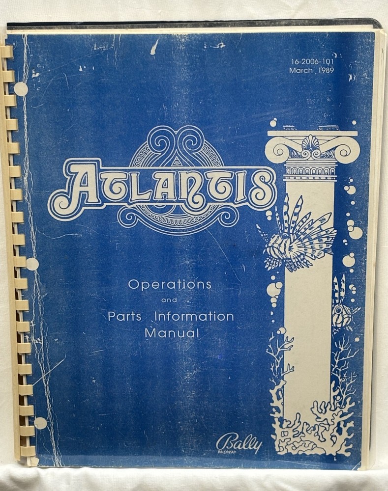 ORIGINAL-BALLY-ATLANTIS-OPERATIONS & PARTS INFORMATION MANUAL