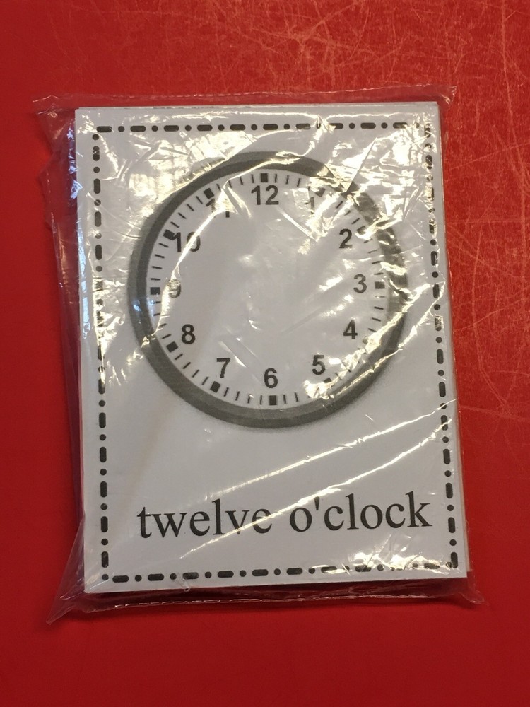 DRY ERASE - LEARN TO READ THE TIME  - 48 LAMINATED FLASH CARDS