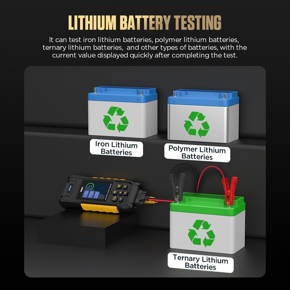 Car Battery Tester Lithium Battery Test Analyzer Leakage load With Printer 0-80V
