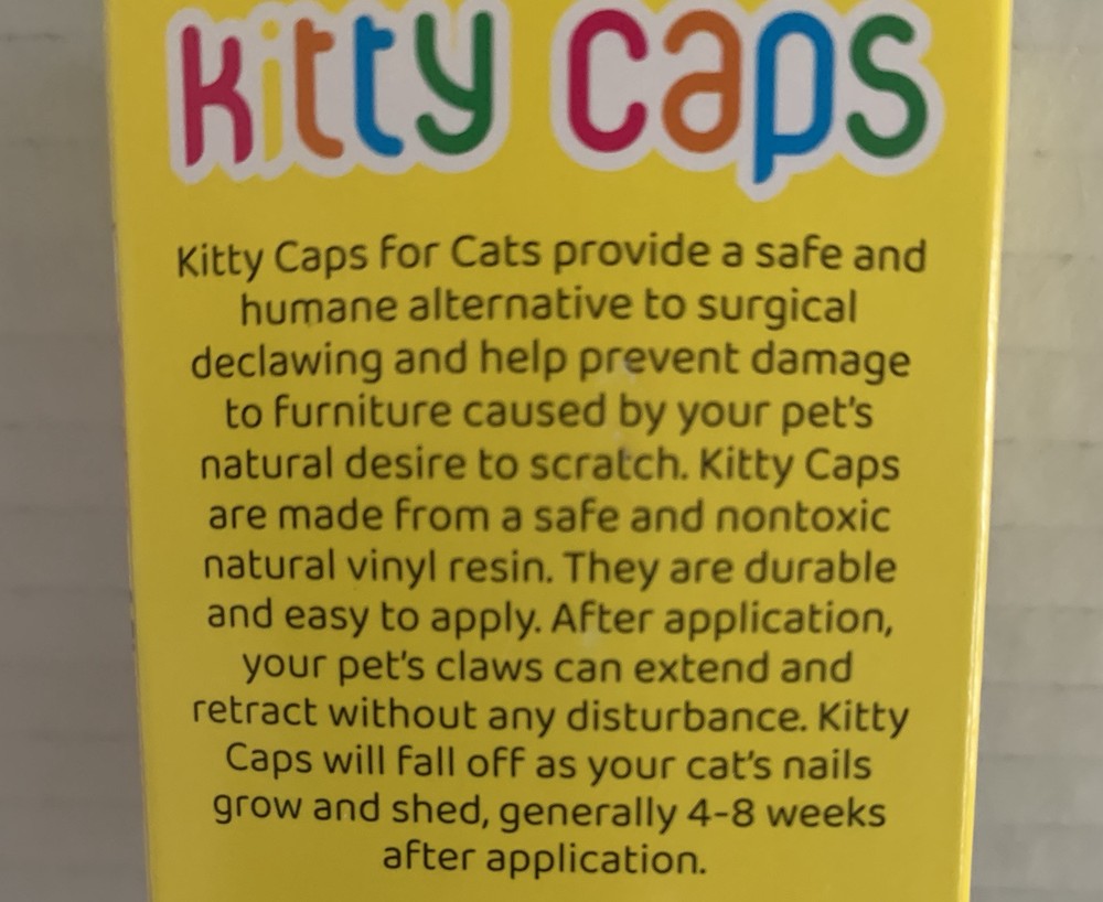 Kitty Kat Black & Gray Nail Caps. ( Size Medium )