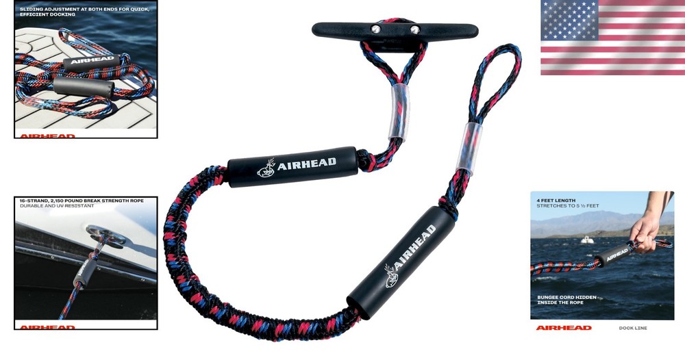 AHDL-4 4Ft Bungee Dockline - Safe Docking Solution for Watercraft Enthusiasts