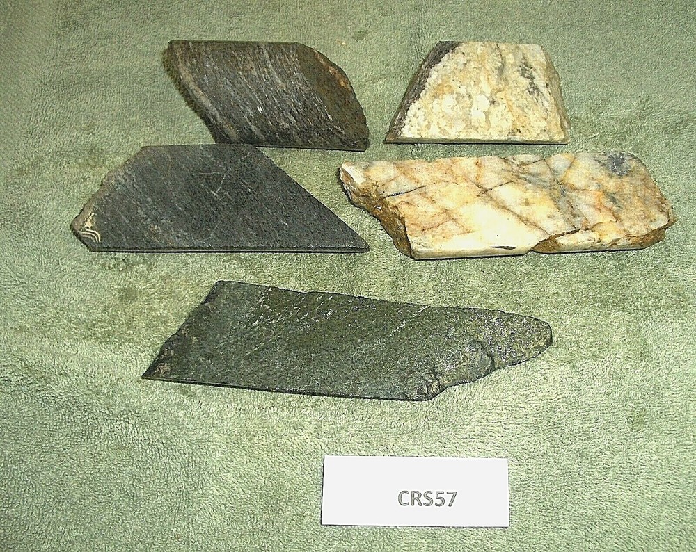 Core Samples From Alaska Gold Mine 5 Pieces  Split Drill Samples CRS57