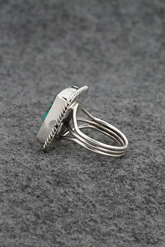 Turquoise & Sterling Silver Ring - Eugene Gruber - Size 7