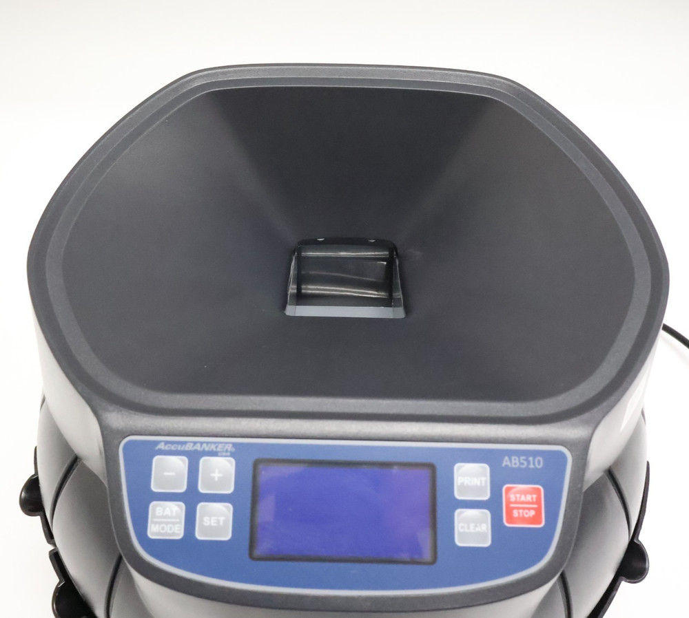 AccuBANKER AB510 Digital Coin Counter Sorter Roller Black AS-IS