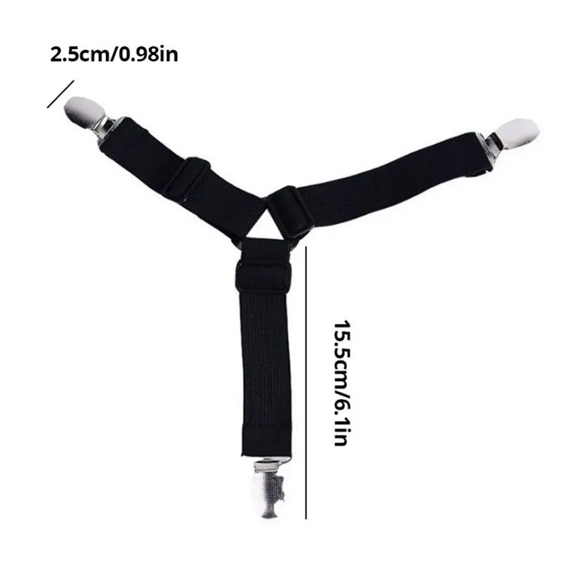 4 Pack Bed Sheet Holder Straps Adjustable Fitted Sheet Clips Corner Grippers USA