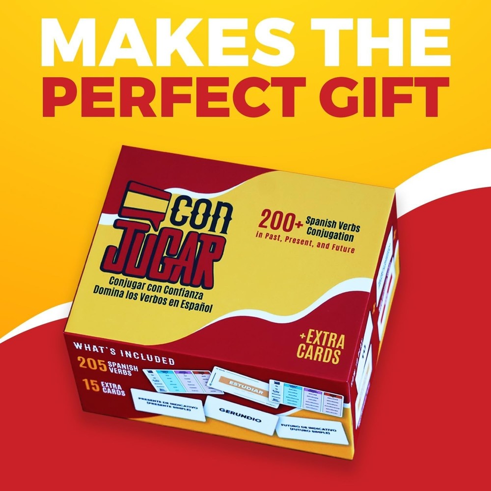 Spanish Verb Flashcards 200+ with Conjugation Practice and Digital Workbook