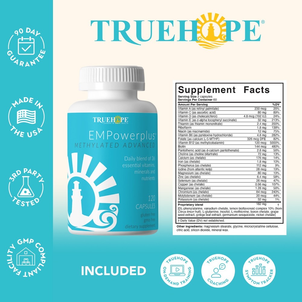 Truehope EMPowerplus Methylated, Formulated for MTHFR Support (Official Listing)